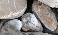 This is a small picture of boulders